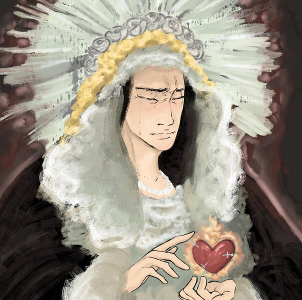 Sacred heart virgin Mary